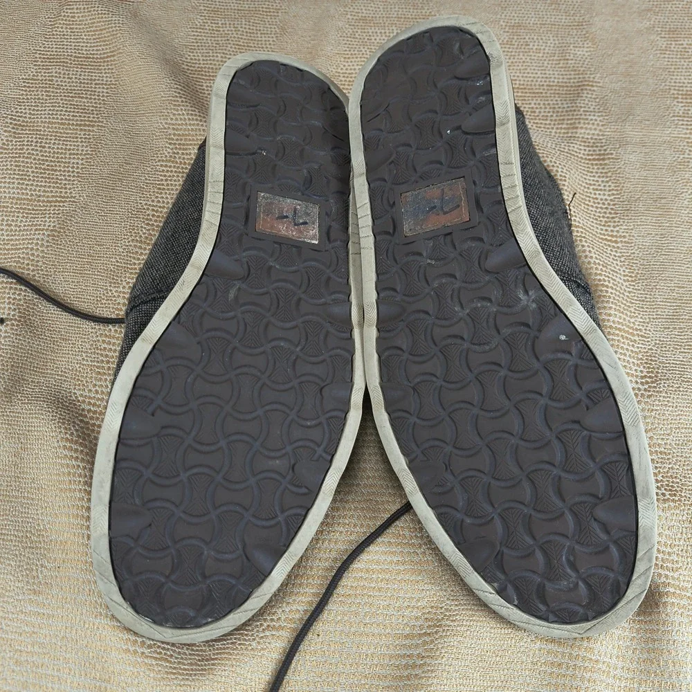 TOMS Paseo Mid Mens 11.5‎ Charcoal Grey Canvas Chukka Boots 10010816 - Picture 5 of 13